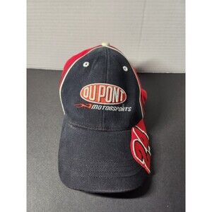 Vtg NASCAR Cap Hat Mens One Size Black Dupont Hendrick Racing Jeff Gordon 24 Y2K